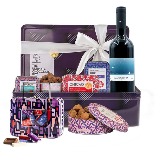 WINE & CHOCOLATE & מיני מזוודת שוקולד נפוליטנים