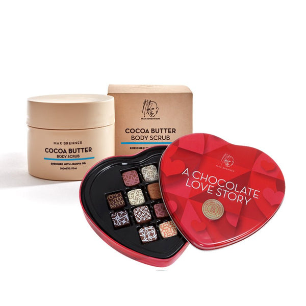 Heart 12 Pralines & Body Scrub