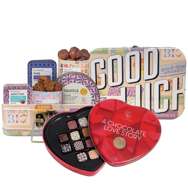 A box of good wishes and a box of 12 pralines