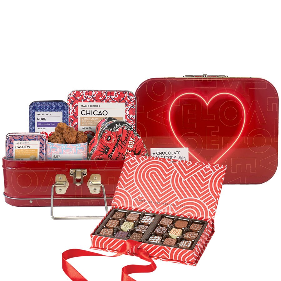 Love Story Box & 18-Piece Love Story Pralines