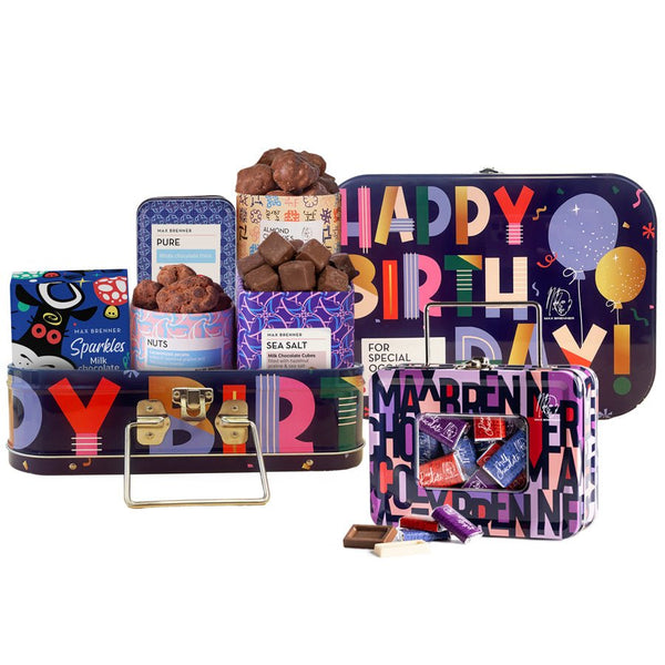 Birthday Suitcase Set & Mini Neapolitan Chocolate Suitcase