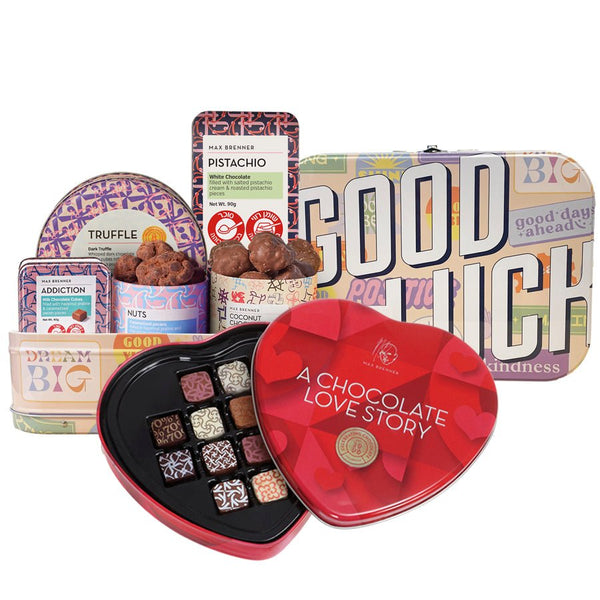 A box of good wishes and a box of 12 pralines