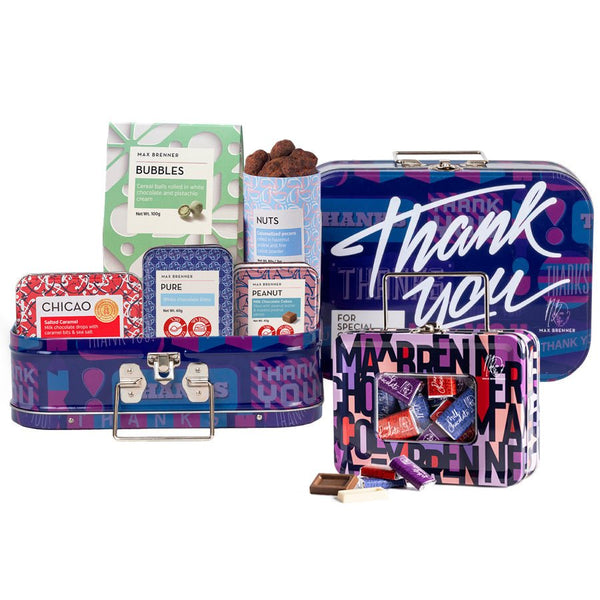 Thank You Suitcase & Mini Chocolate Suitcase Napoleons