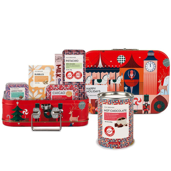 Winter Suitcase & Hot Chocolate Powder