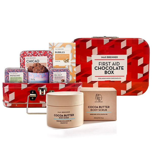 First Aid Chocolate Box & Body Scrub