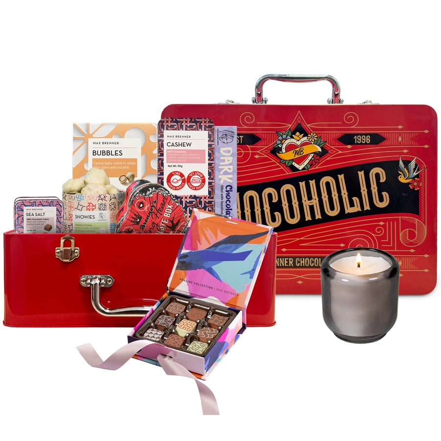 Chocoholic Premium Large Suitcase & נר ריחני