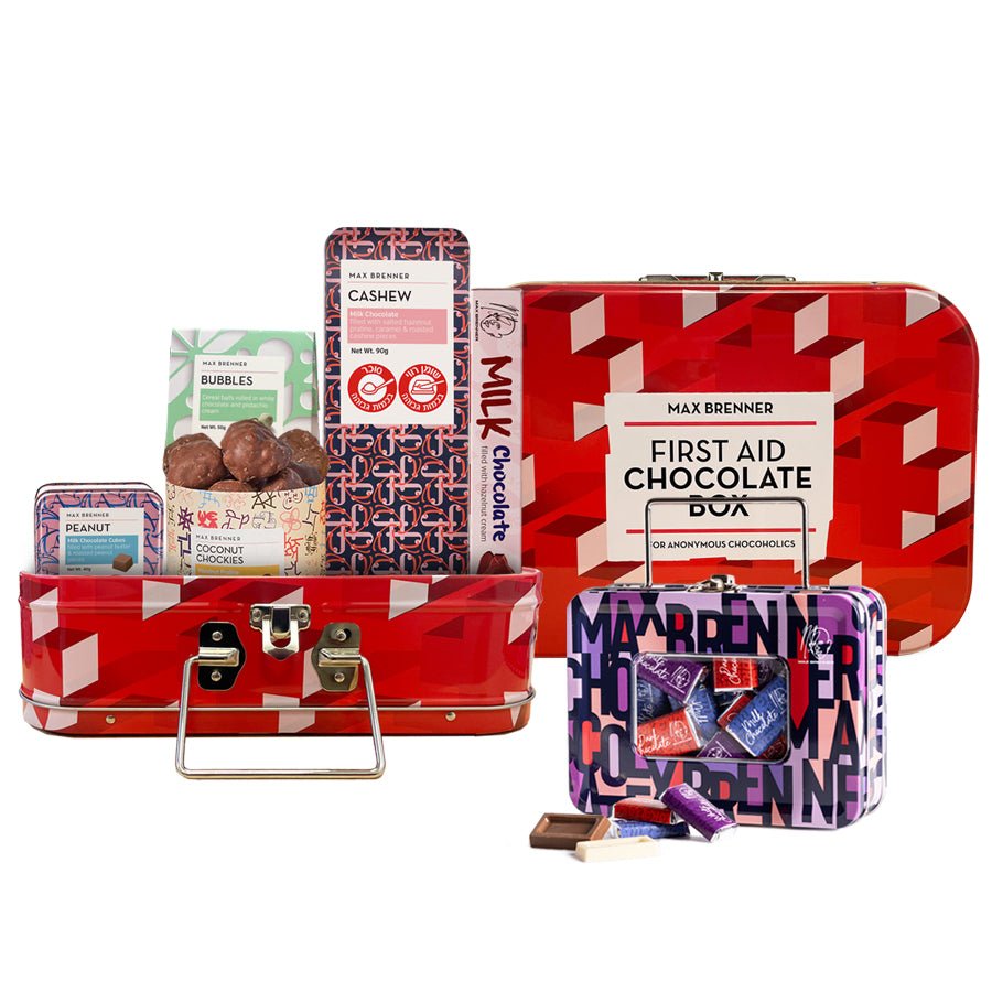 First Aid Chocolate Box & מיני מזוודת שוקולד נפוליטנים