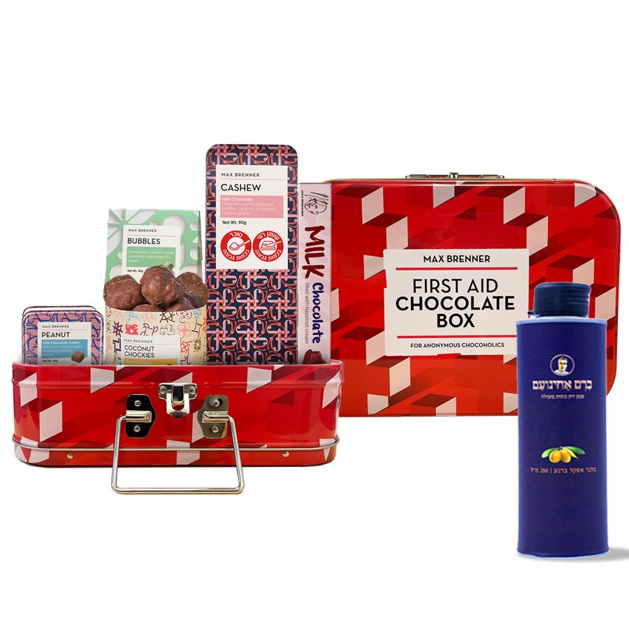 First Aid Chocolate Box & שמן זית כרם אחינועם