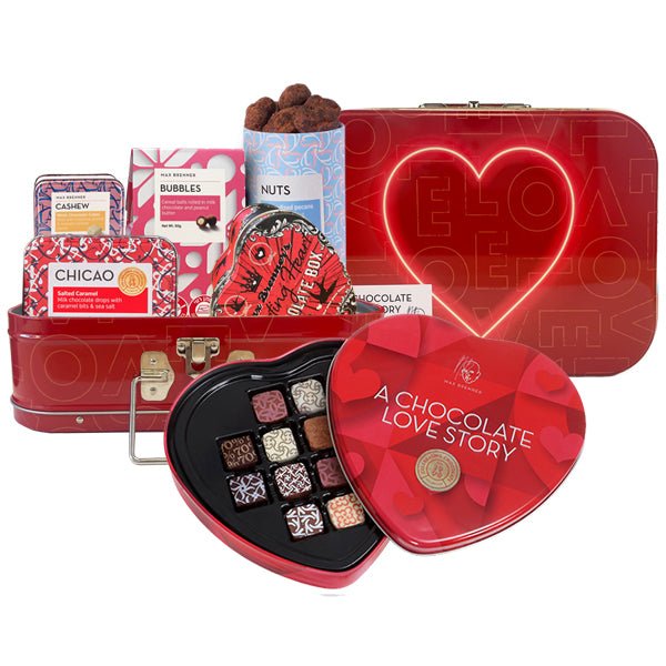 Love Story Box & 12pc Heart Pralines