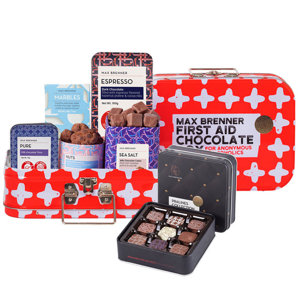 פתחון לב First Aid Chocolate Box & Enjoy 9 Pralines