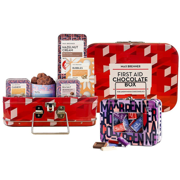 First Aid Chocolate Box & מיני מזוודת שוקולד נפוליטנים