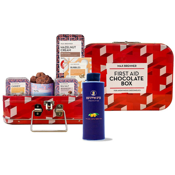 First Aid Chocolate Box & שמן זית כרם אחינועם