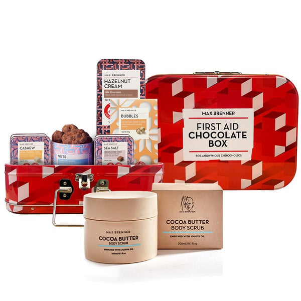 First Aid Chocolate Box & Body Scrub