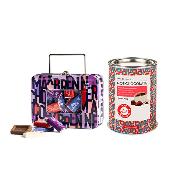 מיני מזוודת שוקולד נפוליטנים & Hot Chocolate