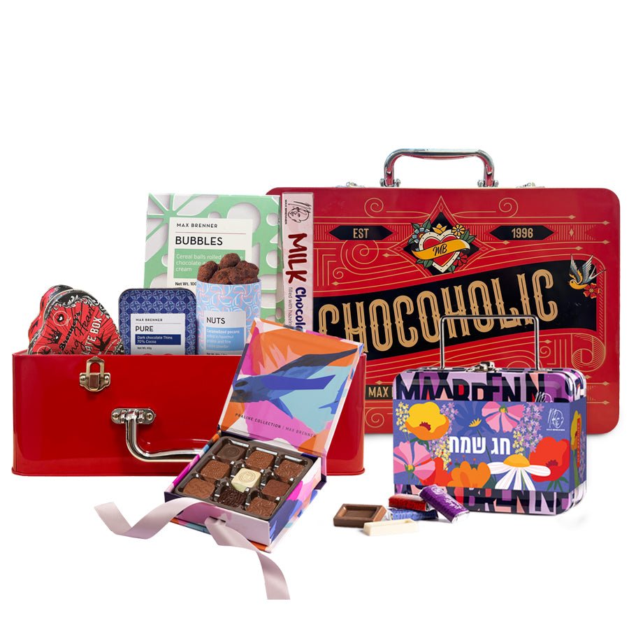 Chocoholic Premium ומיני מזוודת נפוליטנים חג שמח לסוכות