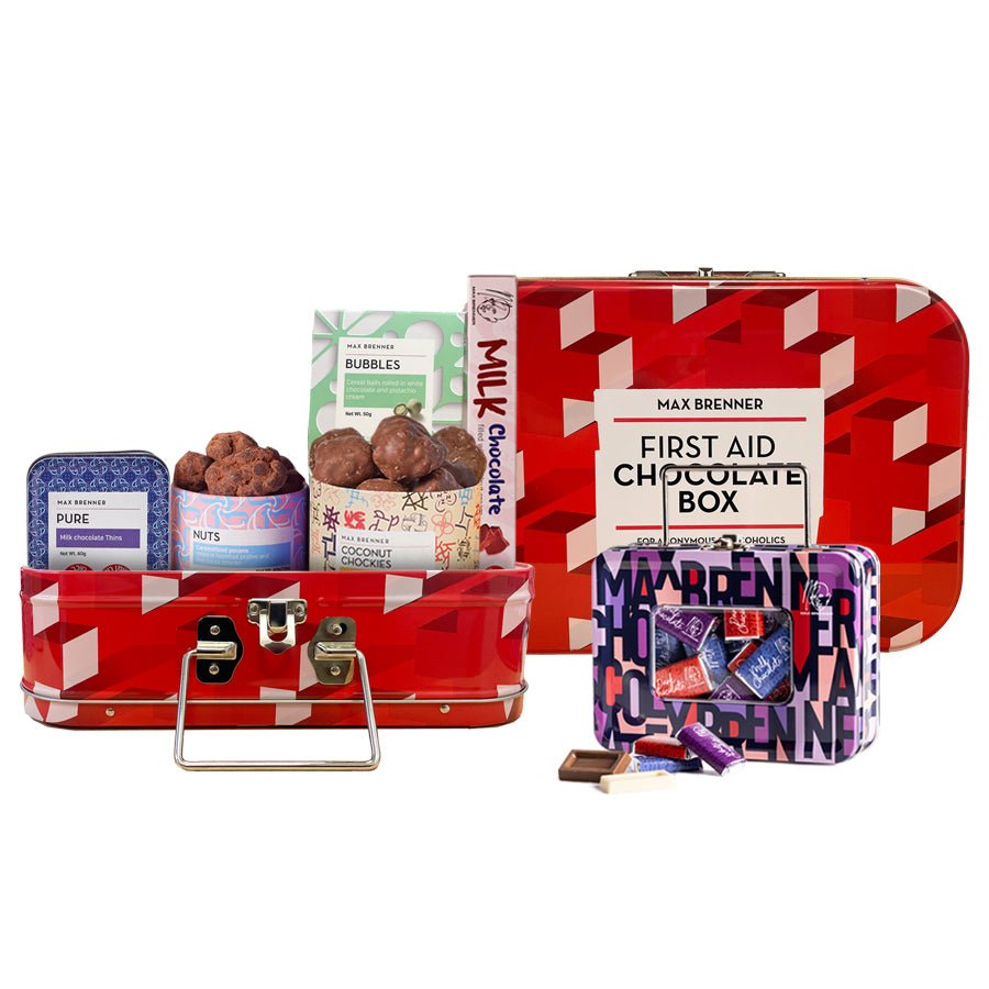 First Aid Chocolate Box & מיני מזוודת שוקולד נפוליטנים