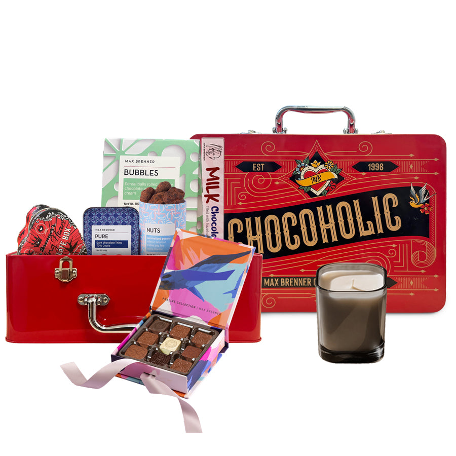 Chocoholic Premium Large Suitcase & נר ריחני