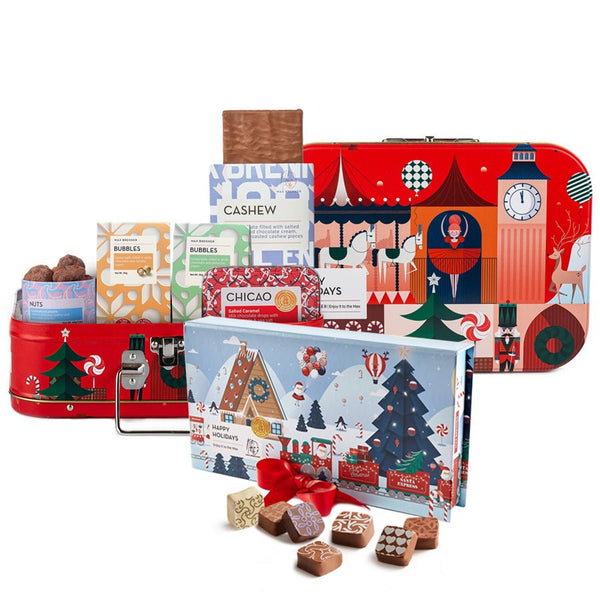 Winter Suitcase & Winter 18pc Pralines