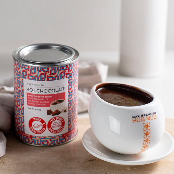 Love Story Box, Hot Chocolate Powder & 2 Hug Mugs Set