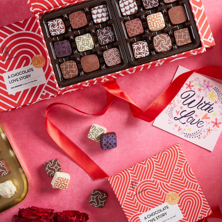 A chocolate love story 18pc pralines