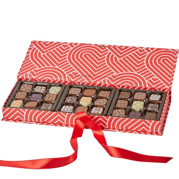 A chocolate love story 27pc pralines - Max Brenner